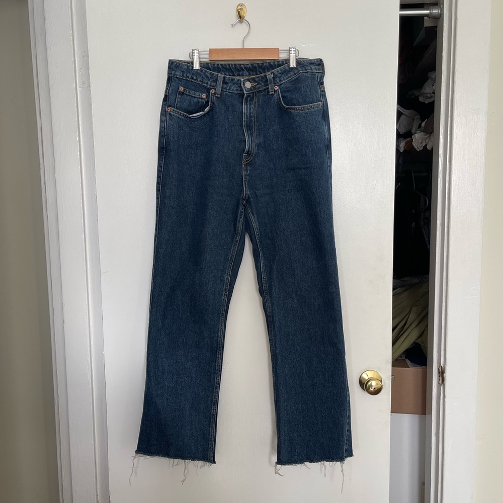 Weekday Row jeans in dark blue